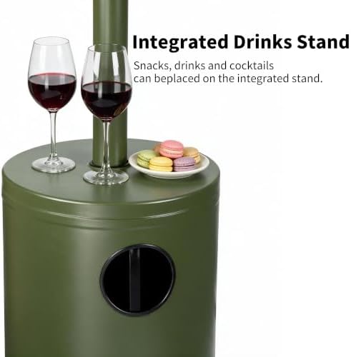 Evergreen 50,000 BTU Propane Patio Heater with Rain Cover, Multiple Color Available, Outdoor Heater with Weighted Base, Adjustable Heat Control Safety Shut-Off for Patio & Restaurant - Image 7
