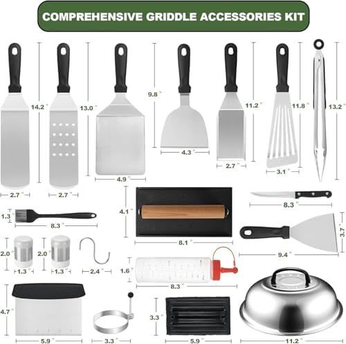 Barbecue Tools Set, 35 Pcs Stainless Steel BBQ Cooking Spatula Set Grill Tools for Party and Outdoors (35) - Image 2