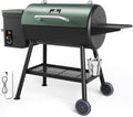 Electric Pellet Smoker Grill 565 SQ.IN Cook Area Pellet Smoker with Auto Feed & PID Controller 500°F Max Temperature 8 in 1 BBQ Grill with Meat Probe & Side Table with Hooks Perfect for Outdoor BBQ by DAMNISS