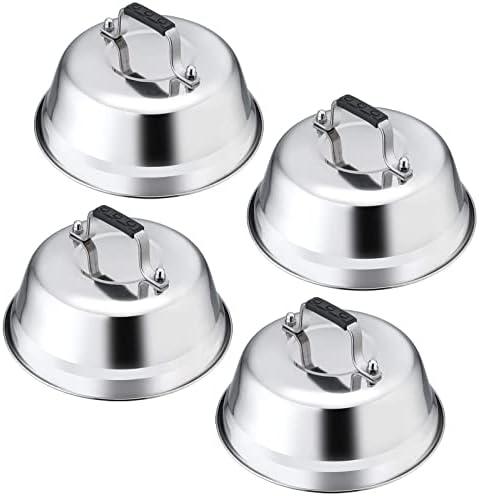 Leonyo Heavy Duty 9IN Stainless Steel Griddle Basting Cover Dome, 4 Pack by Leonyo