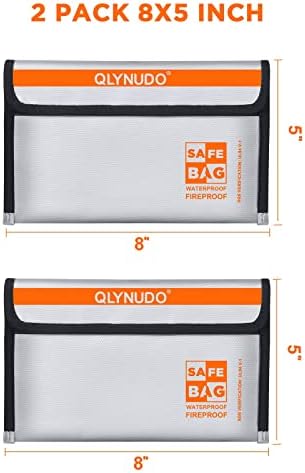 Small Fire Proof Travel Document Pouch, Birth Certificate Holder 2-Pack - Image 5