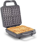 GreenPan Advanced Waffle Maker, 4-Square Belgian & Classic Waffle Maker, PFAS-Free Ceramic Nonstick, Cool-Touch Handle, Overheat Protection, Easy Clean, Graphite by GreenPan