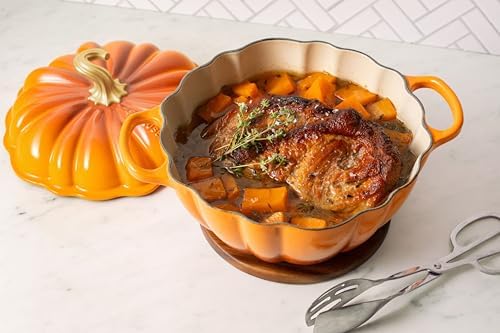 Le Creuset Enameled Cast Iron Signature Pumpkin Cocotte, 4 qt., Persimmon - Image 5
