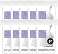 simplehuman Code P 200 Count Custom Fit Liners, Drawstring Kitchen Trash Bags, One-by-One Mess-Free Dispense, Extra Thick & Double Seamed, 50% PCR Plastic, 50-60 Liter / 13-16 Gallon, White by Unknown