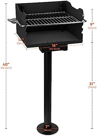 Stanbroil Park Style Charcoal Grill with Adjustable Stainless Steel Grate - Image 2