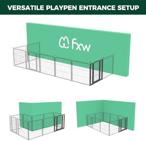 FXW Add-On Gate Panel for Outdoor Dog Playpen, 24" H, Black, Patented - Image 4