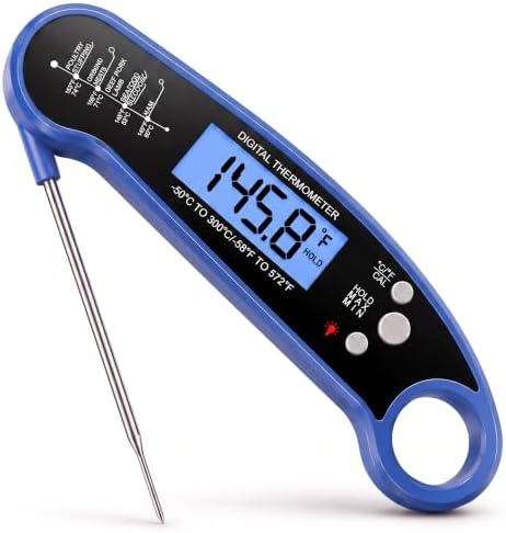 Meat Thermometer Digital, Food Thermometer for Cooking, Blue by ONFIKY