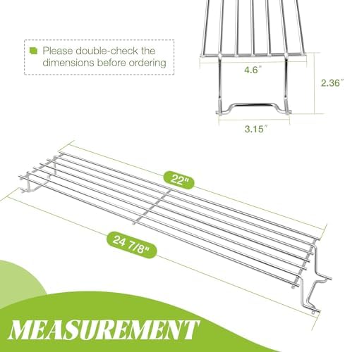 7641 Warming Rack for Weber Spirit I/II 300 Series E310 Grill Parts Gas Grates Replacement S310 SP310 E320 S320 SP320 E315 S315 with Front Control - Image 3