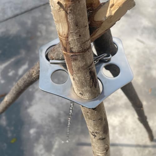 Stainless Steel Camping Tripod Board,Turn Branches into Campfire Tripod by ZANOLY