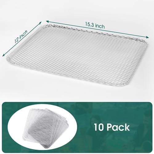 Grill Topper, Grill BBQ Disposable Grill Toppers, 10 Pack Grill Topper for Outdoor Grill Disposable Grilling Liners Prevent Food from Falling Through Grill Grates - 15.3x12 Inch - Image 3