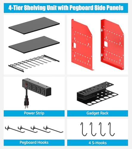 CCCEI Modular Power Tool Organizer Wall Mount with Charging, Red, 1 Pack - Image 7