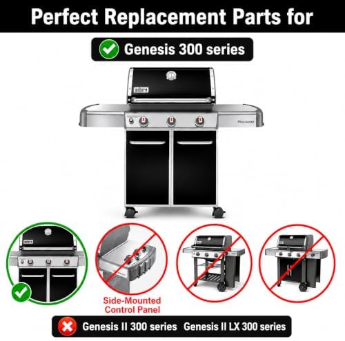 Uniflasy 17.5 Inch Flavorizer Bars for Weber Genesis 300 Series, 7620 7621 - Image 3