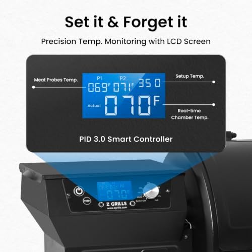 Z GRILLS 550B2 Pellet Grill Smoker, PID 3.0 Auto Temp Control, 553 Sq in - Image 3