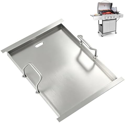 Half-Size Stainless Steel Flat Top Griddle Insert for Captiva Designs GR001 by Grilleroy