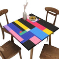 Fitted Outdoor Tablecloth, Modern Geometric Pattern Printed on Fade Resistant Folding Table Cover, Ideal for Buffet Catering Community, Fit for 36" x 36" Square Tables by JRBSZMI2
