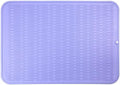 MicoYang Silicone Dish Drying Mat for Multiple Usage,Easy clean,Eco-friendly,Heat-resistant Silicone Mat for Kitchen Counter or Sink,Refrigerator or Drawer Liner Light Purple 2XL 24 inches x 18 inches by MicoYang