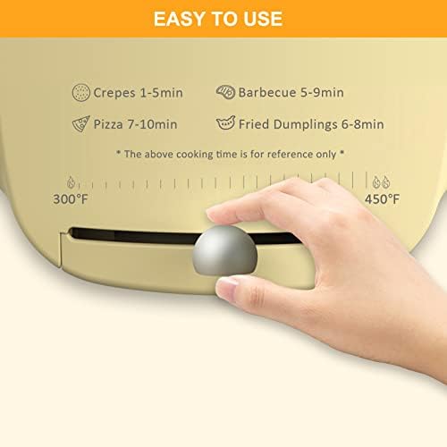 Bear 11.8'' 1500W Electric Smokeless Indoor Grill with Adjustable Temp, Quesadilla Maker Nonstick Pan for Breakfast, Lunch, Dinner - Image 2