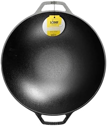 Lodge Cast Iron Wok with Dual Loop Handles, PFAS Free, 14 Inches by Lodge