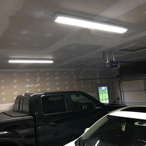 hykolity 4 Pack 4FT LED Wraparound Light 40W 4 Foot LED Shop Lights for Garage, [2-lamp 32W Fluorescent Equiv.] 4400lm 4000K Wrap Light, Flushmount Office Ceiling Light Fixture ETL Listed - Image 3