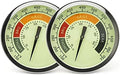 3 1/8” Accurate Luminous BBQ Thermometer Gauge 2 Pcs for Oklahoma Joe’s Smokers 3695528R06 & Most Charcoal Pellet Wood Pit Smoker Grills, 1/2 NPT Male Thread Temperature Gauge Replacement, Thermostat by WEMEIKIT