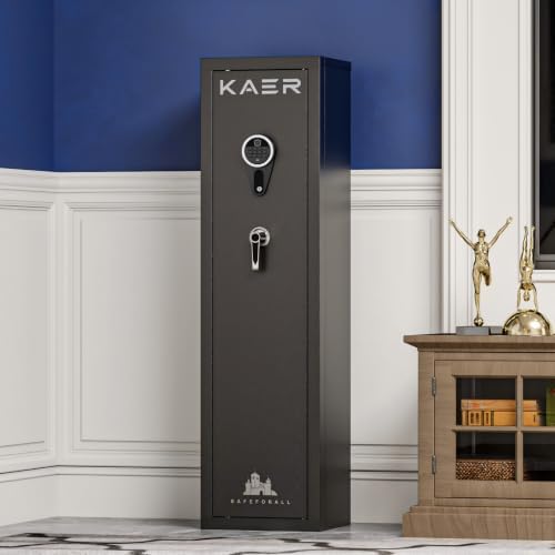 3-5 Long Gun Safe, Fingerprint Lock Anti-Pry for Scoped Rifles - Image 2