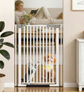 41" Extra Tall Pet Gate, 30-32" Wide Auto Close Tall Dog Gate with Extension Kits, No Drilling Pressure Mounted Cat Gate for Doorway, Stairs, Kitchen, Hallway by HomePage