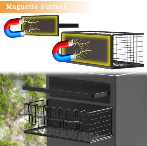 1 Pack Magnetic Storage Bin and Paper Towel Holder for Traeger Smoker Grill - Image 2
