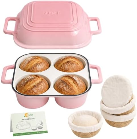 Dutch Oven With Lid, Mini Enamel Sourdough Dutch Oven for Bread Baking by Unknown