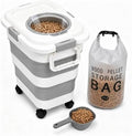Charcoal Storage Bin with Wheels, 35-40LB Wood Pellet Storage Containers by Binboov