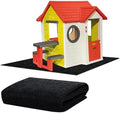 Outdoor Playhouse Mat, 59'' x 55'' Waterproof Outdoor Playhouse Activity Rug with Non Slip Backing Outside Game House Play Mat Home Floor Playhouse Pad Rug, Portable by HFYZZ