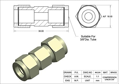 Misting Fittings (3/8 Compression Union-Pack of 5) - Image 2
