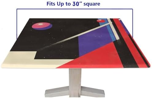 Card Table Tablecloth Square, Modern Minimalism Pattern Printed on Washable Square Fitted Tablecloth Table Cover, Perfect for Meals Coffee Guest Dinners, Fit for 30" x 30" Square Tables - Image 5