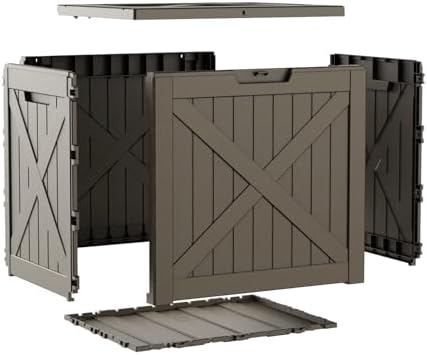40 Gallon Outdoor Storage Box Waterproof, UV Resistant Resin Deck Box for Patio Furniture, Outside Storage Box for Garden Tools, Patio Cushions, Grey - Image 6
