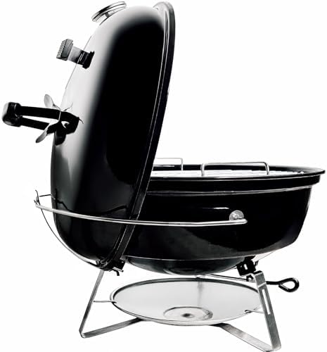 SnS Grills Home 'N Roam 18" Kettle Grill with Patented Slow 'N Sear Charcoal Basket & EasySpin Grate, Portable Charcoal BBQ for Smoking, Grilling & Tailgating - Image 2