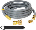 10FT 1/2" Natural Gas/Hose with Quick Couplings, Natural Gas/Steam Retrofit Kit for BBQs, Grills, Pizza Ovens, Deck Heating and Low Pressure Appliances by DQSDC