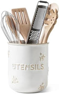 LE TAUCI Utensil Holder for Counter, 6.9" Ceramic Kitchen Utensil Crock,Bee by LETAUCI