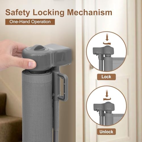 Miumoon 150 inch Reinforced Retractable Baby Gates 34 inch Tall - Image 5