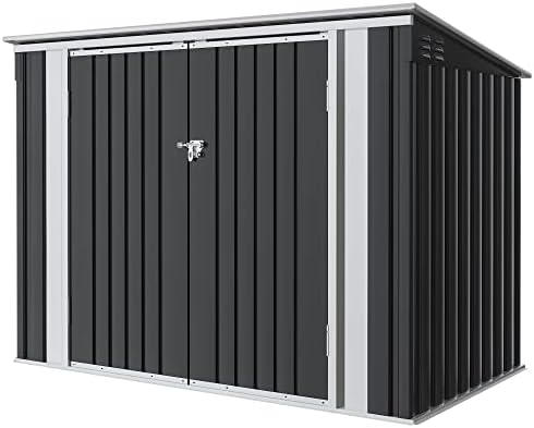 Greesum 5.8x3.3 FT Outdoor Storage Shed, Black by BuynowfromGreesum