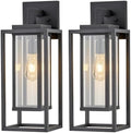 21" Double Cage Outdoor Wall Light, 2Pack Exterior Lantern Sconce by ZMKMOK