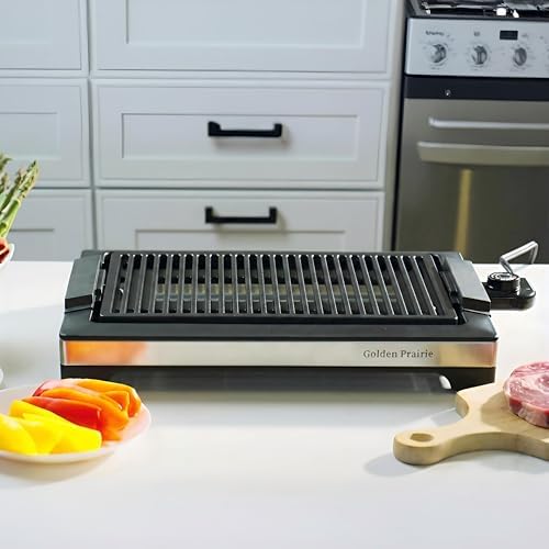 Indoor Grills Electric Smokeless, 1600W BBQ Grill with Water-Filled Drip Tray, 15-Inch Nonstick Grate for Steaks & Korean BBQ, Rapid Heating for Searing - Image 2