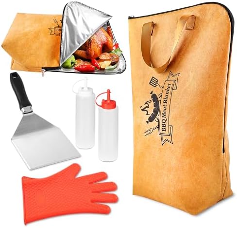 ROMANTICIST 5-in-1 BBQ Grill Tools Set with Meat Resting Blanket by ROMANTICIST