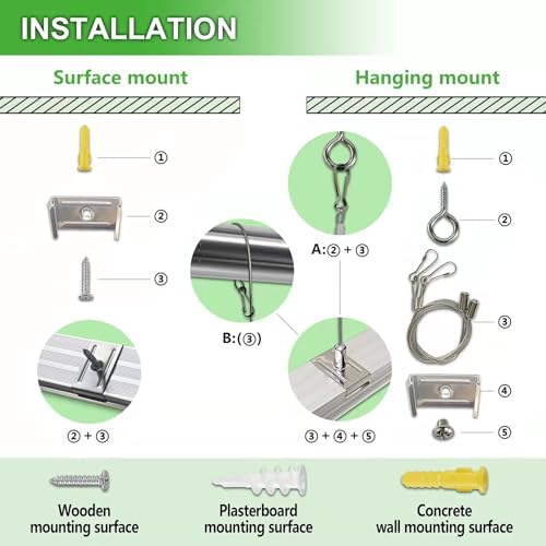 Skymoatled 4Pack 8FT LED Shop Light Garage Lights,100W 6000K 15000LM White Light,Hanging/Surface Mount,Plug and Play,Super Bright T8 Tube Light,Linkable LED Shop Lights for Warehouse Workshop Basement - Image 5