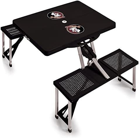 PICNIC TIME NCAA North Carolina Tar Heels Folding Picnic Table - Camping Table - Outdoor Table with Umbrella Hole by PicnicTimeFamilyofBrands