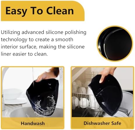 Magikichen Silicone Liners for Ninja 8.5 Quart, Compatible with MC1001, MC1000 MC1010, MC2001, Accessories for Ninja, 8.5 Reusable silicone Divider Insert,BPA-Free, Dishwasher Safe - Image 3