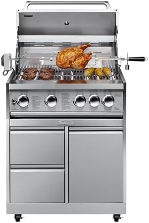 KoolMore 32 in. Heavy-Duty Outdoor Stainless-Steel Cabinet for Built-in BBQ Grill with 2 Drawers and Propane Tank Storage (KM-OKS-BQ30CAB) - Image 5
