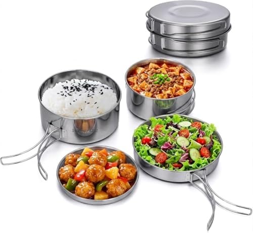 BeGrit Stainless Steel Camping Cookware Pot and Pan Set for Backpacking - Image 3