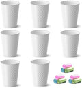 Lysam Bathroom Trash Can 8 Pack, 1.8 Gallon Small Trash Can with Trash Bags by Lysam