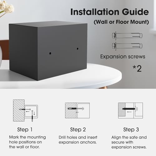 Goldenkey Small Kids Safe, Digital Mini Safes, Money Safe Box, Black - Image 5