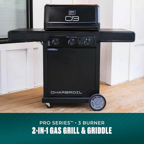 Charbroil Pro Series with Amplifire Technology 3-Burner Propane Gas Grill and Griddle Cabinet, Black - 463365124 - Image 2