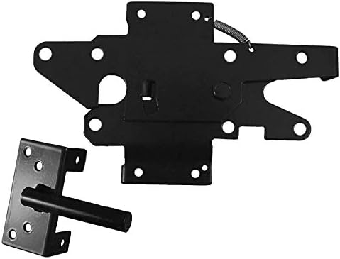 Vinyl Gate Latch Black Extended Fence Gate Latch w/Mounting Hardware - Gate Latches Have a 90 Degree Bracket Resulting in a Positive Latch to Gate Connection by JakeSales
